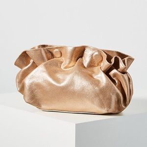 Anthropologie Jory clutch, gold, NEW!